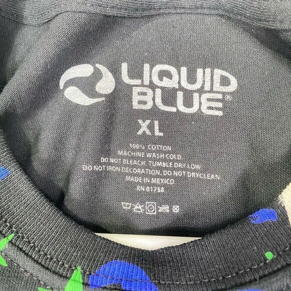 Liquid Blue Men's Cotton Mushroom Galaxy T-Shirt Multicolor Size XL NWOT - Picture 3 of 3